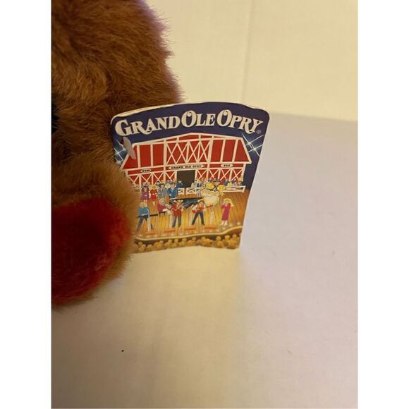 GRAND OLE OPRY Vintage 1995 24K Company 8” HOOCH Plush Bear Black Leather Fringe - Picture 5 of 6